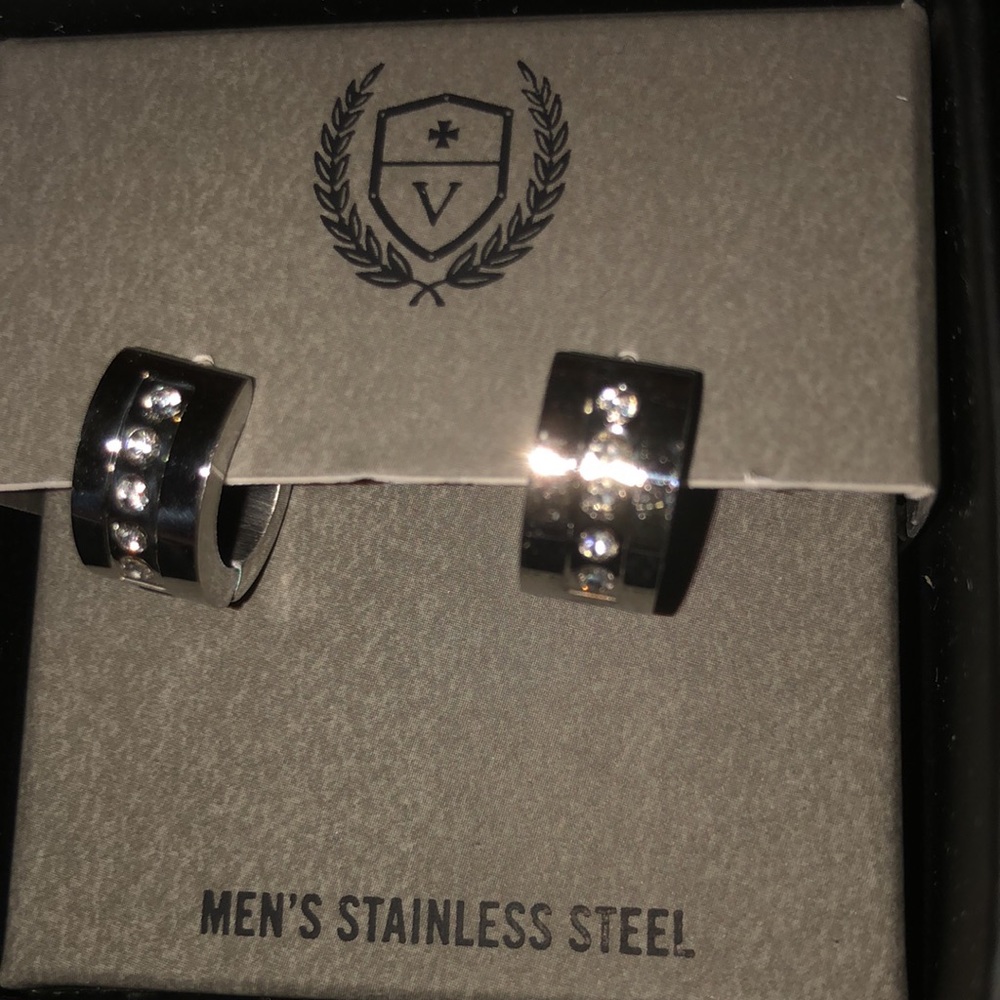 Vantage stainless crystal earrings